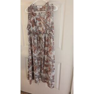 L. I. F. E. Love Is For Eternity Sheer Wrap, Boho Print, Medium, Tie Closure